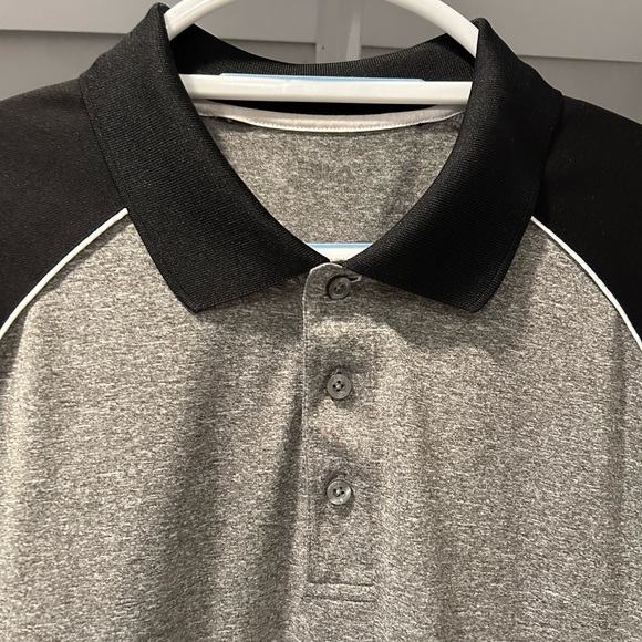 Fila Black/Heather Gray Athletic Polo - Picture 3 of 11